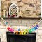 Pre-Strung Happy Birthday Banner - Felt Ball Garland - HAPPY BIRTHDAY Garland, Rainbow Birthday Decorations, Personalized Happy Birthday Sign for Birthday Party Decor, Photo Prop (with white balls)
